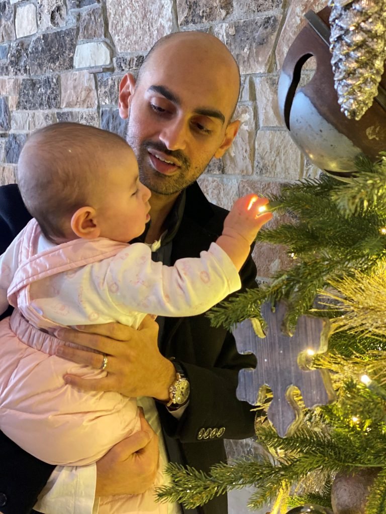 Neil Patel and his daughter spend time together during the holidays