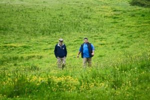 Kostiak and Lee Paul and Lee discuss the next trip while taking in the beauty. Phot credit - Ann Shaffer