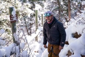 Spencer Seabrooke highliner world-record holder laughs while enjoying the outdoors.